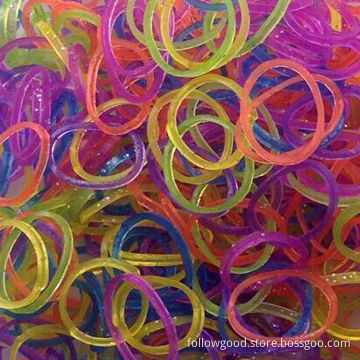 Glitter Colors Loom Rubber Bands, High Quality, Bood Elasticity